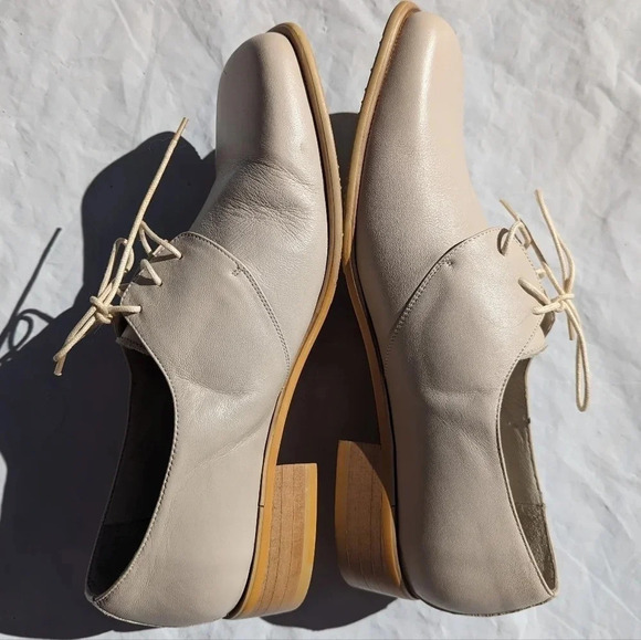 SEPTWOLVES Creme Beige Leather  Man's Square Toe Dress Shoe - Size 42 - Picture 4 of 9